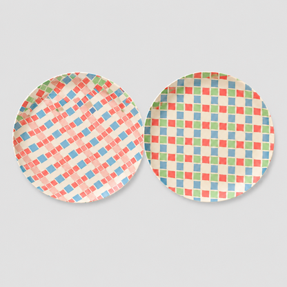 Gingham Dinner Plate