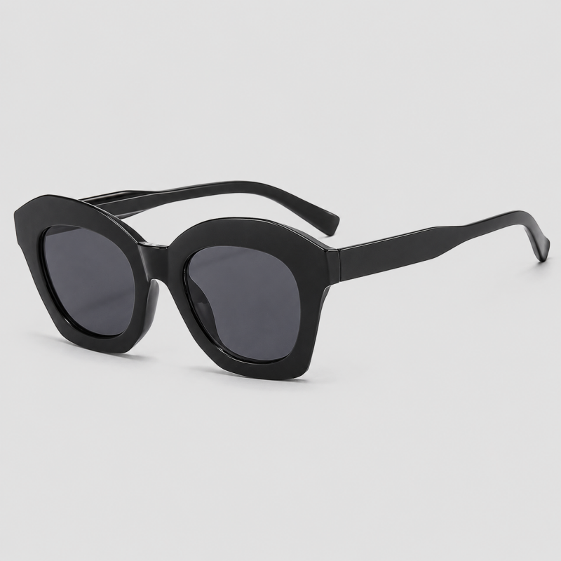 Irregular Cat Eye Thick Frame Gradient Lens Trendy Sunglasses
