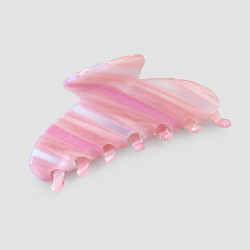 Striped Jelly Claw Clip