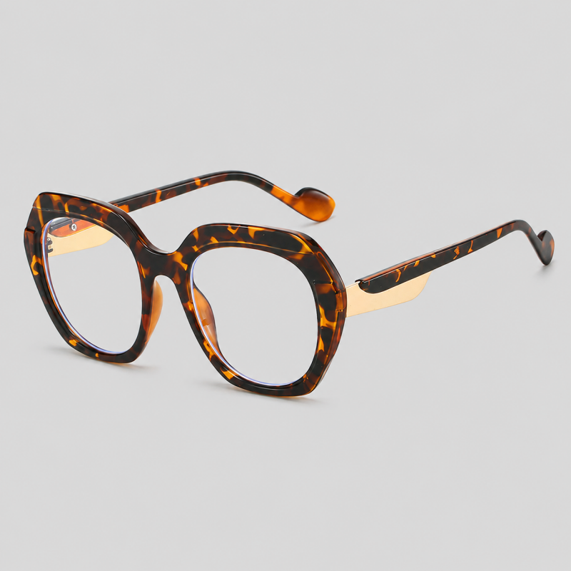Oversized Two-tone Geometric Square Gradient Lens Sunglasses