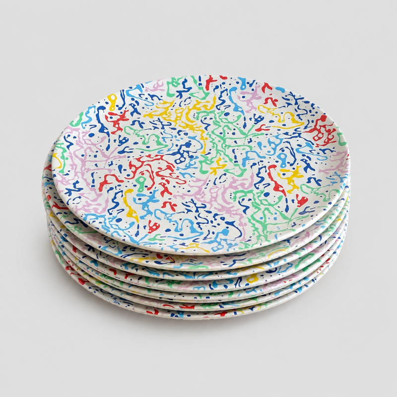 Checkered Snack Plate