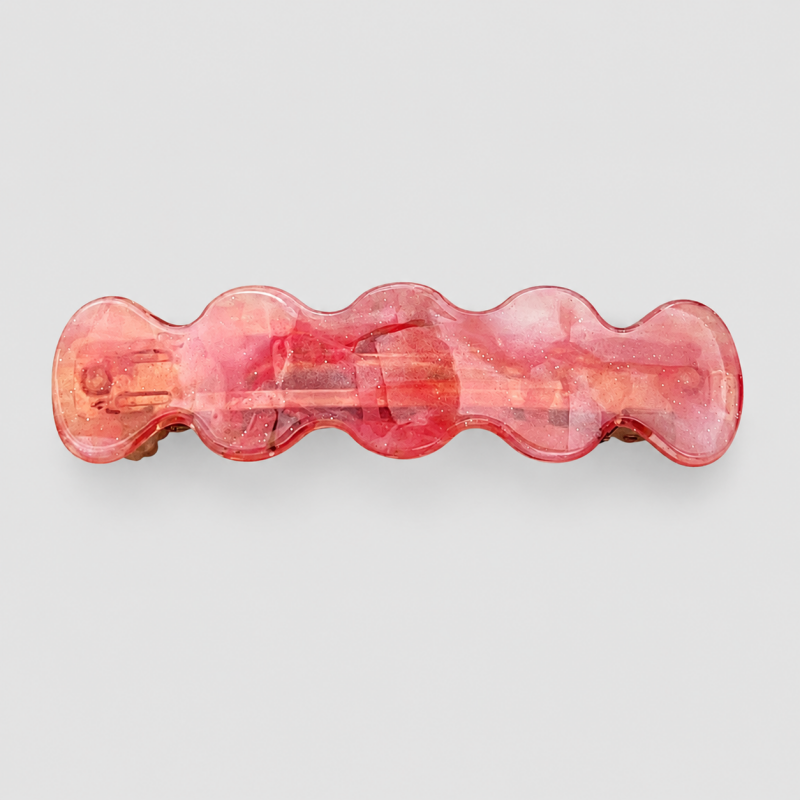 Wavy Irregular Marbled Hair Clip