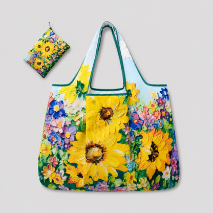Foldable Printed Reusable Shopping Tote Bag