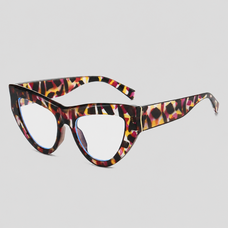Thick Oversized Cat Eye Gradient Lens Vintage Sunglasses