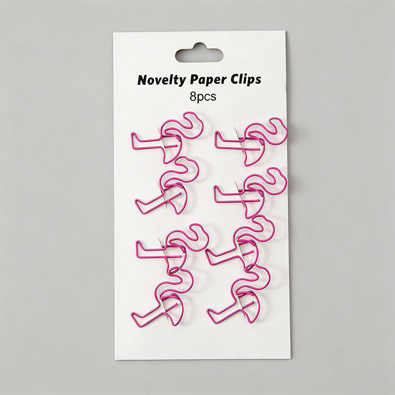 8PCS Creative Shaped Metal Bookmark Paper Clips