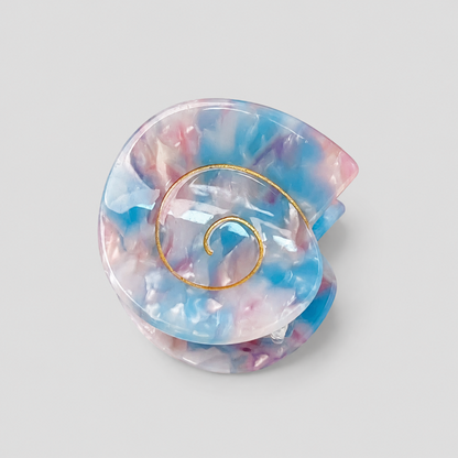 Nautilus Conch Gold Line Hair Claw Clip