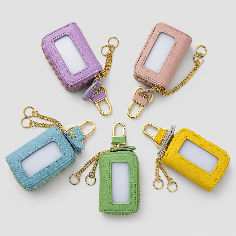 Double Zip Key Pouch