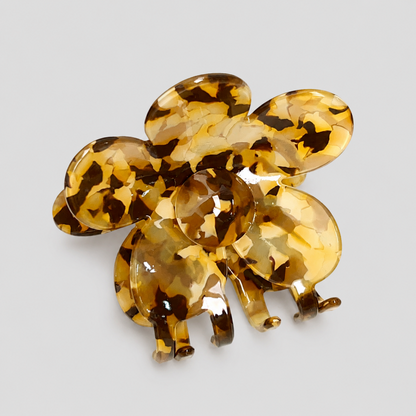 Floral Flower Shark Hair Claw Clip