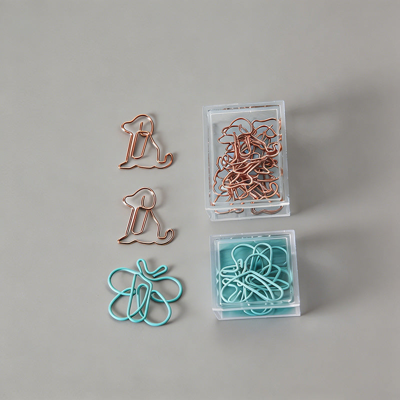 10PCS Boxed Animal Shape Metal Paper Clips