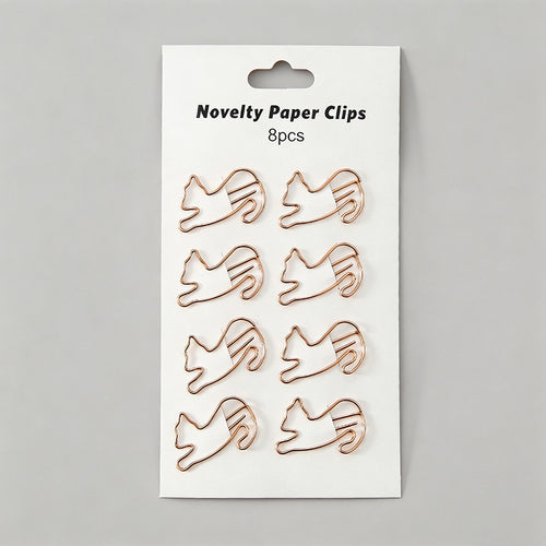 8PCS Creative Shaped Metal Bookmark Paper Clips