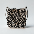 Minimalist Vintage Leopard Print Canvas Crossbody Pouch
