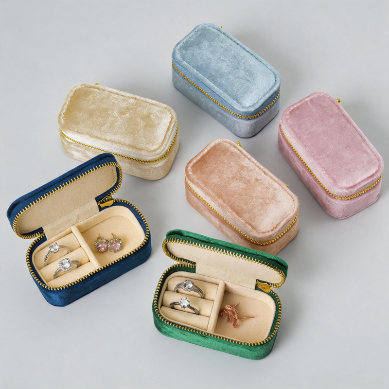 Velvet Travel Jewelry Box