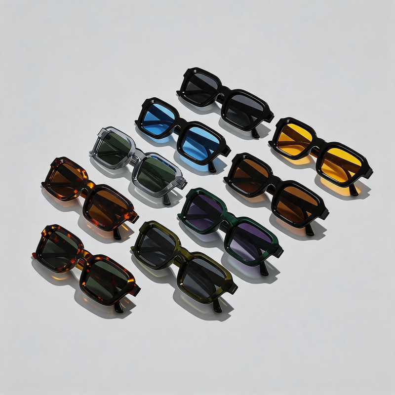 Thick Square Gradient Lens Fashion Sunglasses