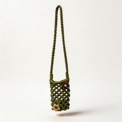 Flower Woven Phone Bag