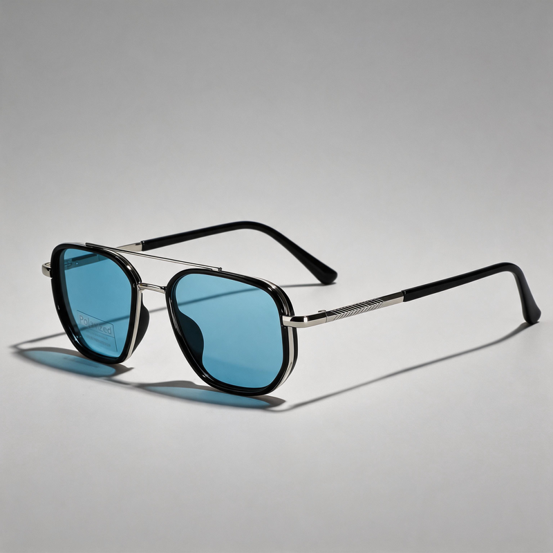 Double Bridge Polarized Square Driving Sunglasses
