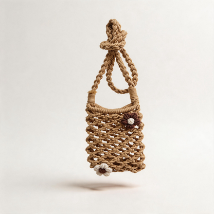 Flower Woven Phone Bag