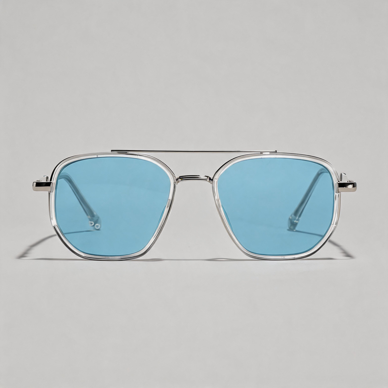 Double Bridge Polarized Square Driving Sunglasses