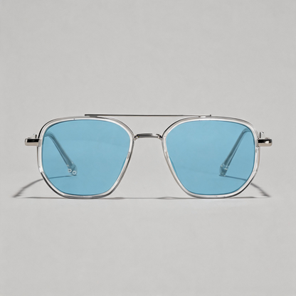 Double Bridge Polarized Square Sunglasses