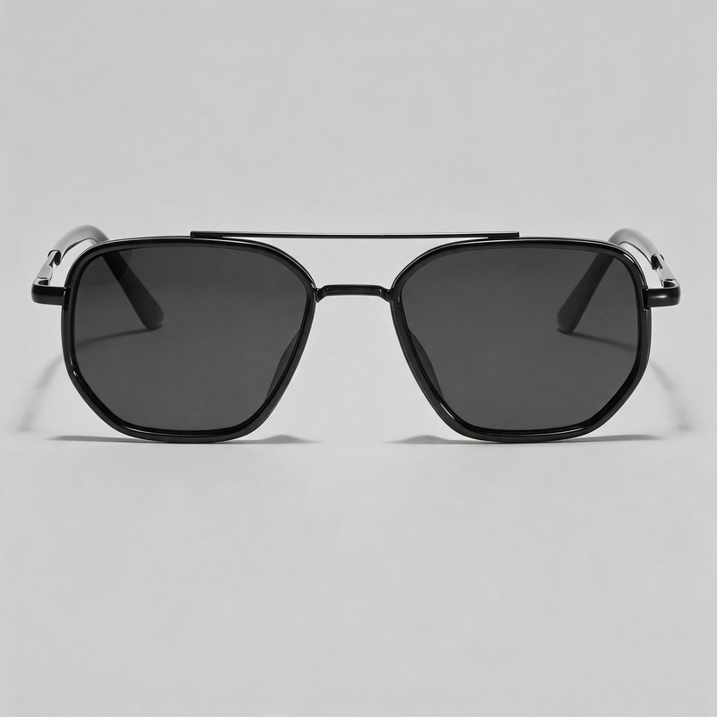 Double Bridge Polarized Square Driving Sunglasses