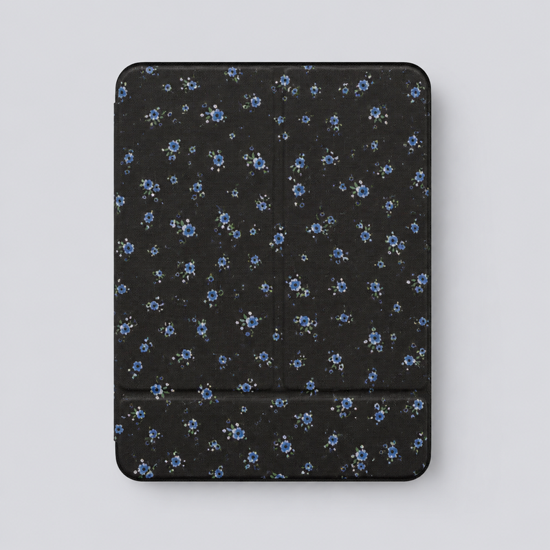 Everyday PU Leather Floral Desktop Foldable Mirror