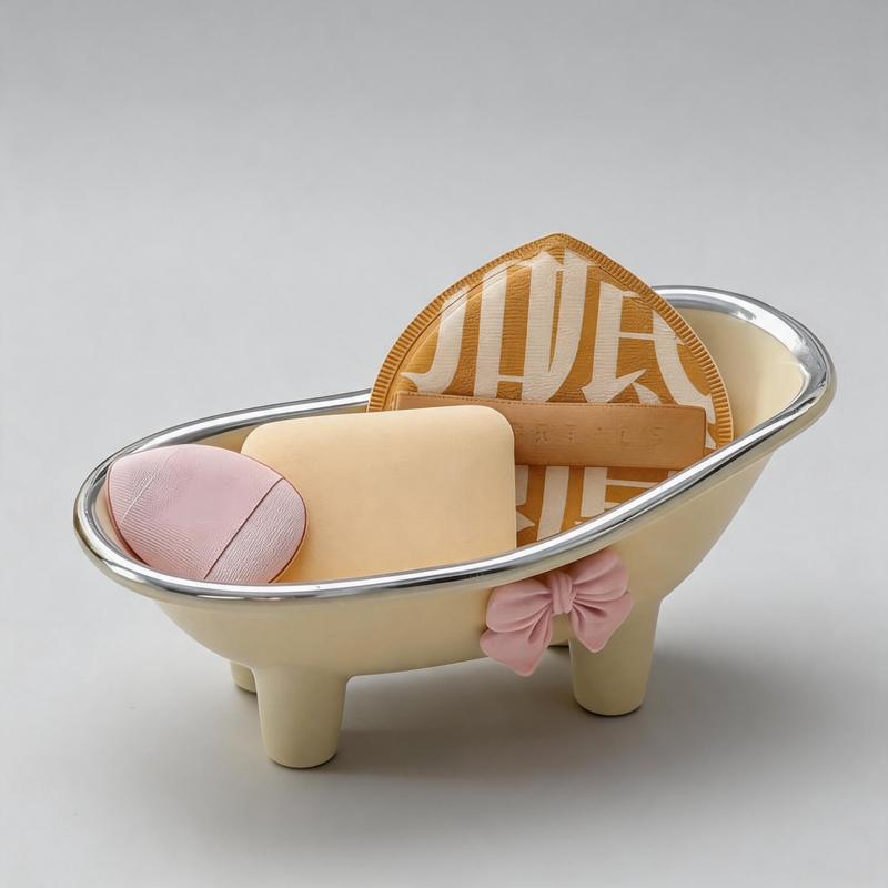 Bathtub Silhouette Soap Dish Decor
