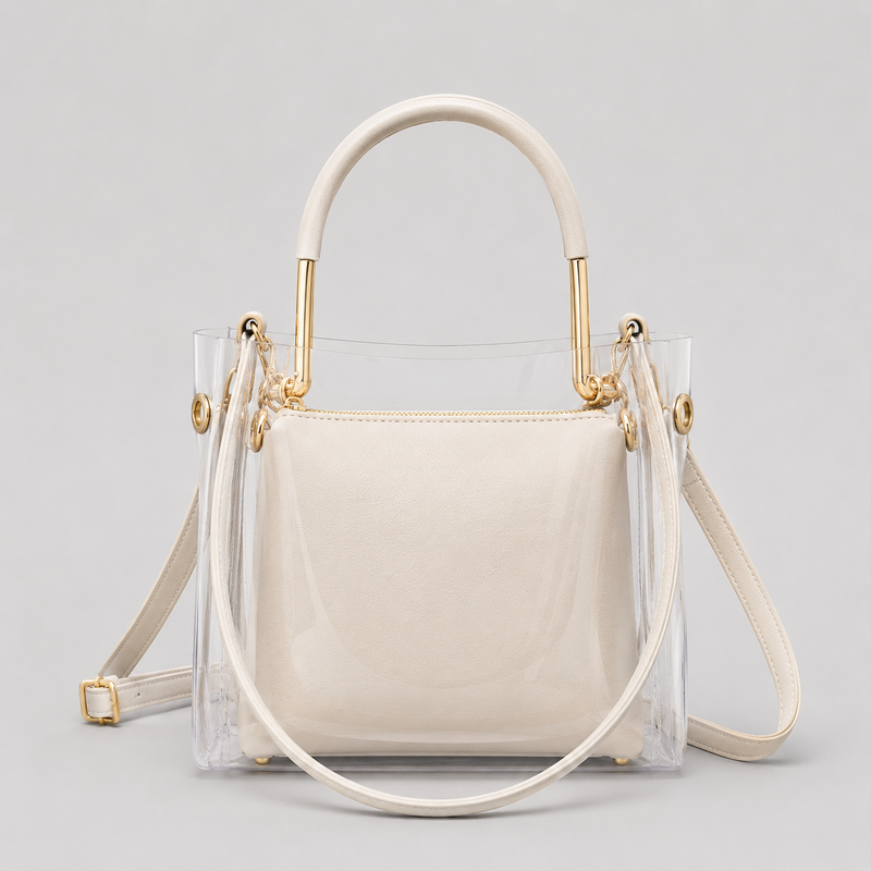 Clear Buckle Shoulder Bag