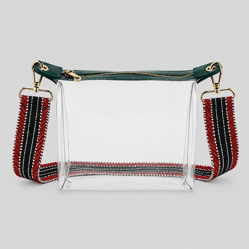 Stripe Strap Clear Bag