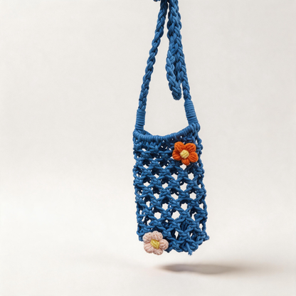 Flower Woven Phone Bag