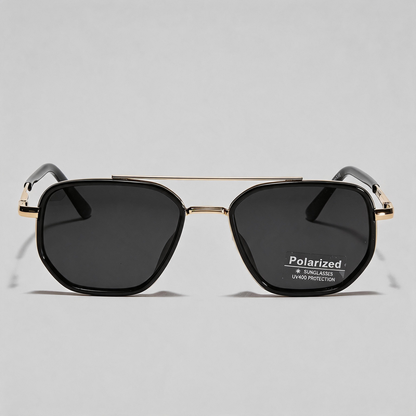 Double Bridge Polarized Square Sunglasses