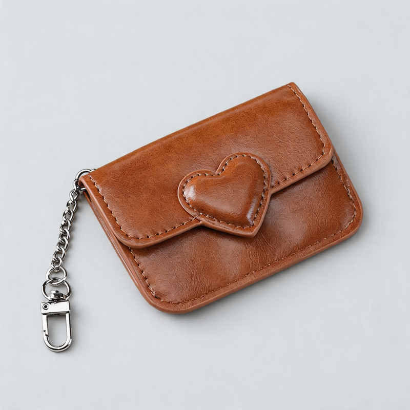 Heart Flap Card Pouch