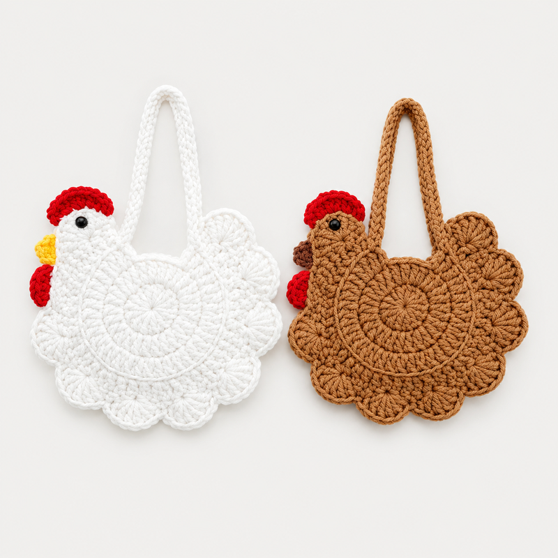 Crochet Chicken Coin Purse
