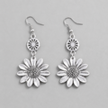 Boho Geometric Sunflower Shape Pendant Style Earrings
