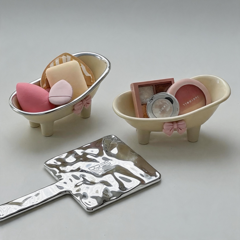 Bathtub Silhouette Soap Dish Decor