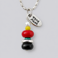 Retro-inspired Stone Geometric Beaded Retro Tower Necklace