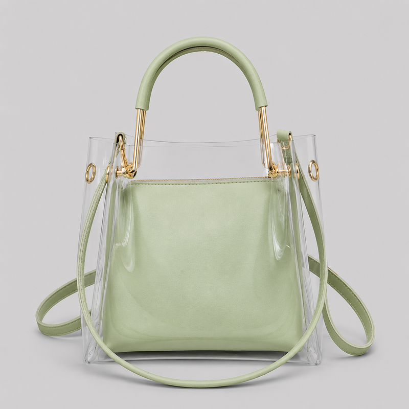 Clear Buckle Shoulder Bag