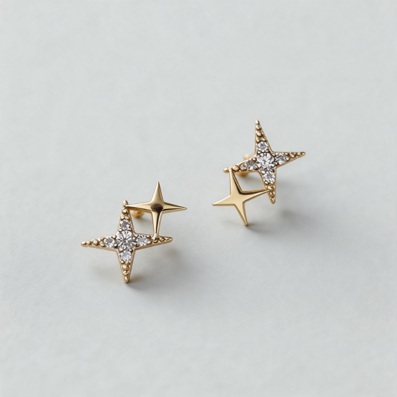 Minimalist Small Star Shape Ethereal Style Earrings