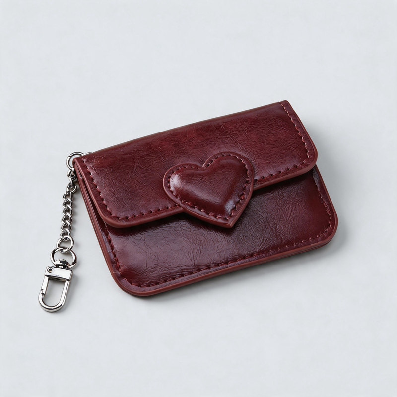 Heart Snap Card Pouch