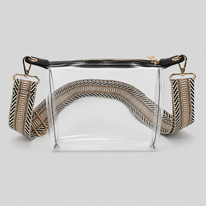 Stripe Strap Clear Bag