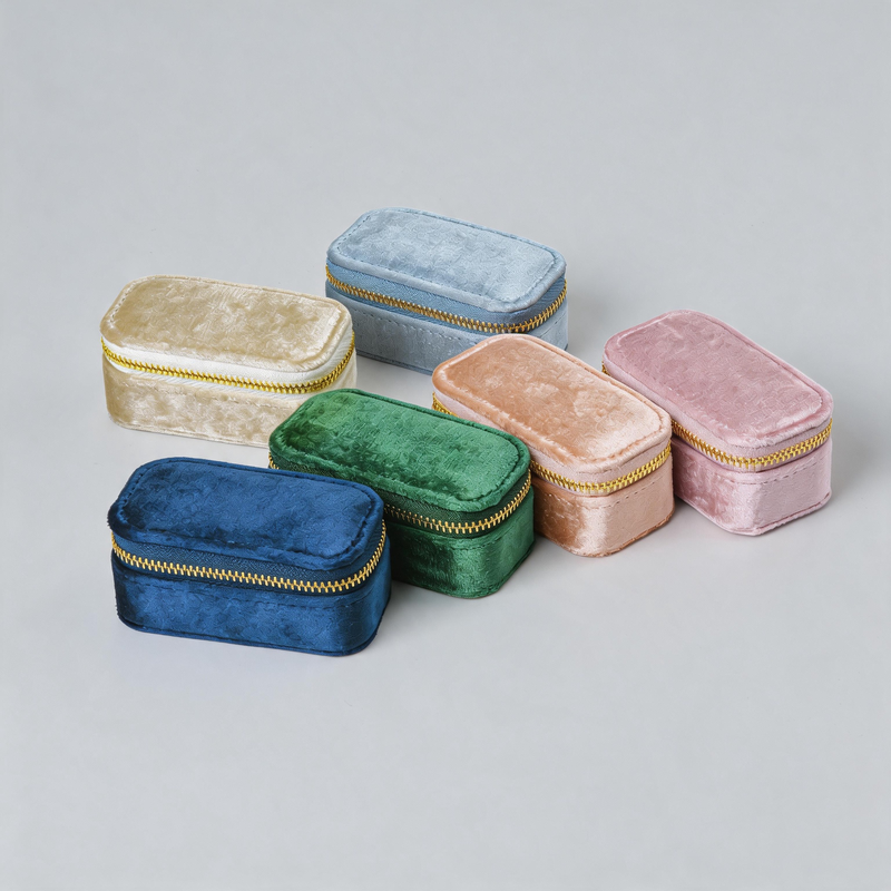 Velvet Travel Jewelry Box