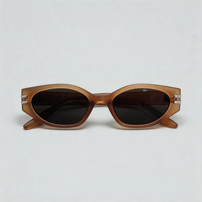 Retro Oval Cat-Eye Sunglasses