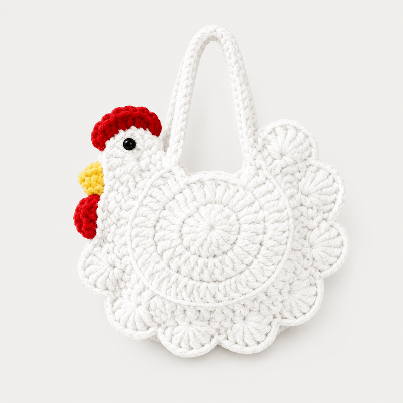 Crochet Chicken Coin Purse