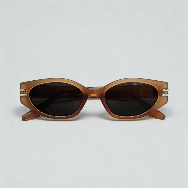 Same Slim Small Frame High Nose Bridge Retro Sunglasse
