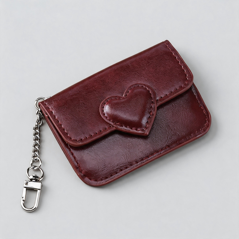 Heart Flap Card Pouch