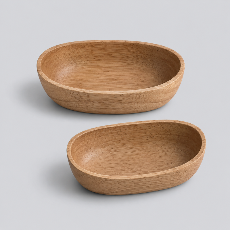 Solid Wood Boat-Shaped Trays