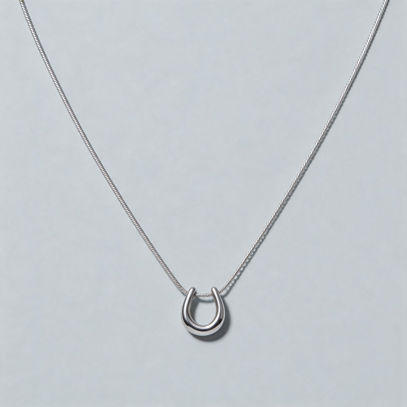 Minimalist Stone Geometric U-Shaped Light Necklace