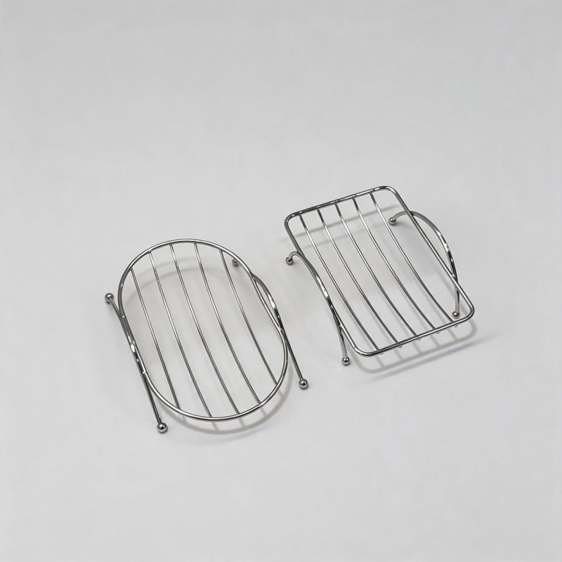 Minimalist Stainless Steel Double-Layer Soap Dish Tray
