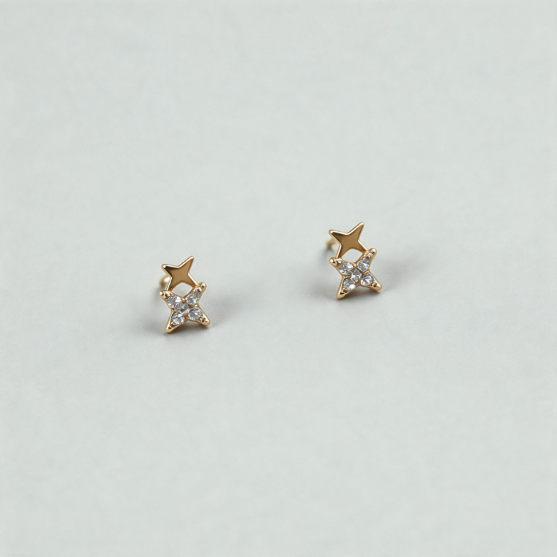 Minimalist Small Star Shape Ethereal Style Earrings