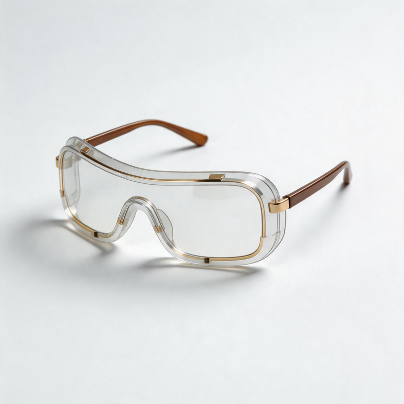 Integrated Wrap-Around Windproof Sports Shield Sunglasses