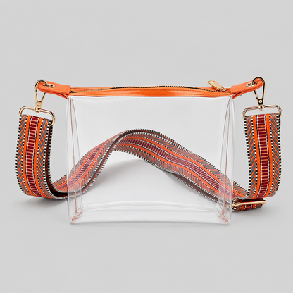 Stripe Strap Clear Bag