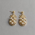 Aesthetic Geometric Small Fruit Pineapple Coconut Earrings